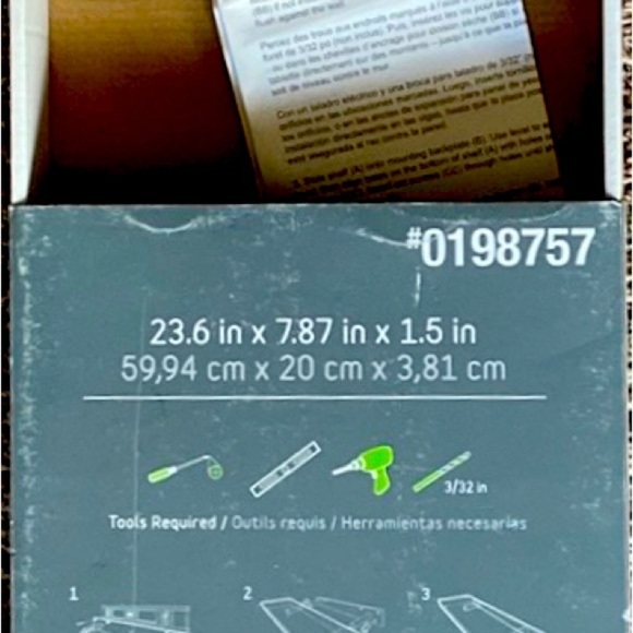 NWT WALLShelf w/Hidden Bracket’s- Black/Dark Brown Finish- Complete/w Hardware - Picture 7 of 16